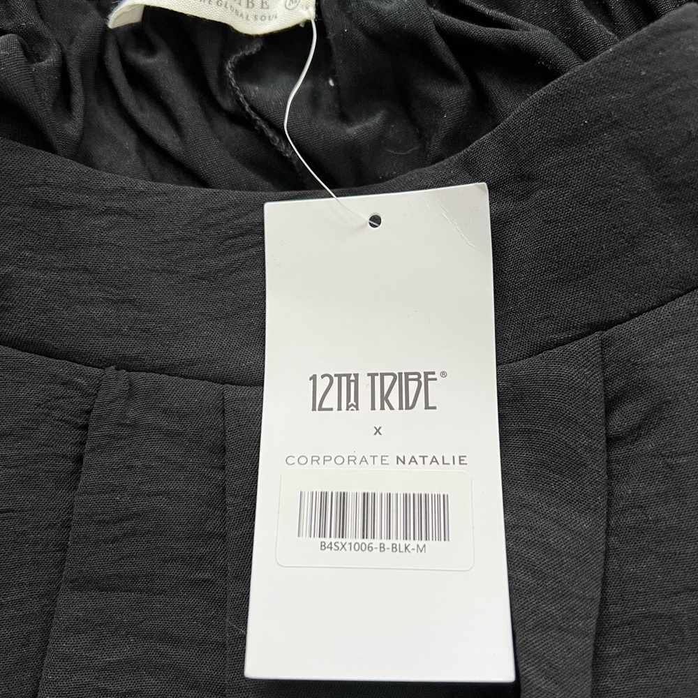 NWT 12th Tribe Black Midi Skirt Medium - Picture 10 of 13